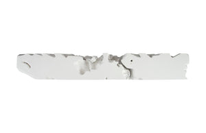 Phillips Collection Freeform Console Table - Sculptural Elegance in Hand-Applied Silver Finish for Modern Interiors Gel Coat White, Extra Large PH83575