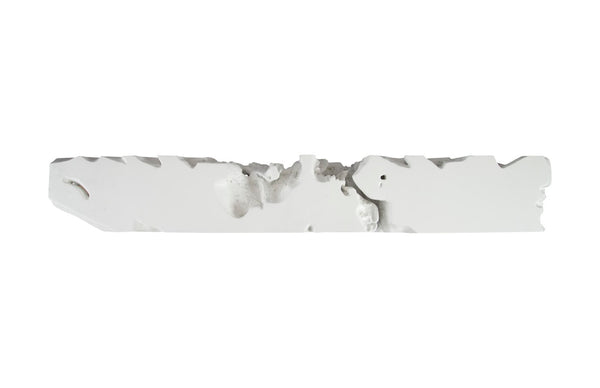 Phillips Collection Freeform Console Table - Sculptural Elegance in Hand-Applied Silver Finish for Modern Interiors Gel Coat White, Extra Large PH83575