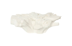 Phillips Collection Sono Cast Root Coffee Table with Glass Top - Unique Roman Stone Design for Indoor & Outdoor Use PH83595