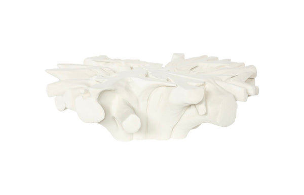 Phillips Collection Sono Cast Root Coffee Table with Glass Top - Unique Roman Stone Design for Indoor & Outdoor Use PH83595