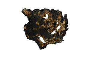 Phillips Collection Burled Root Wall Art - Modern Organic Decor with Luminous Silver Leaf Finish for Stylish Interiors Large, Black and Gold Leaf PH83682
