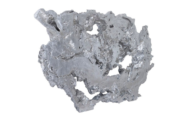 Phillips Collection Burled Root Wall Art - Modern Organic Decor with Luminous Silver Leaf Finish for Stylish Interiors Large, Silver Leaf PH83683