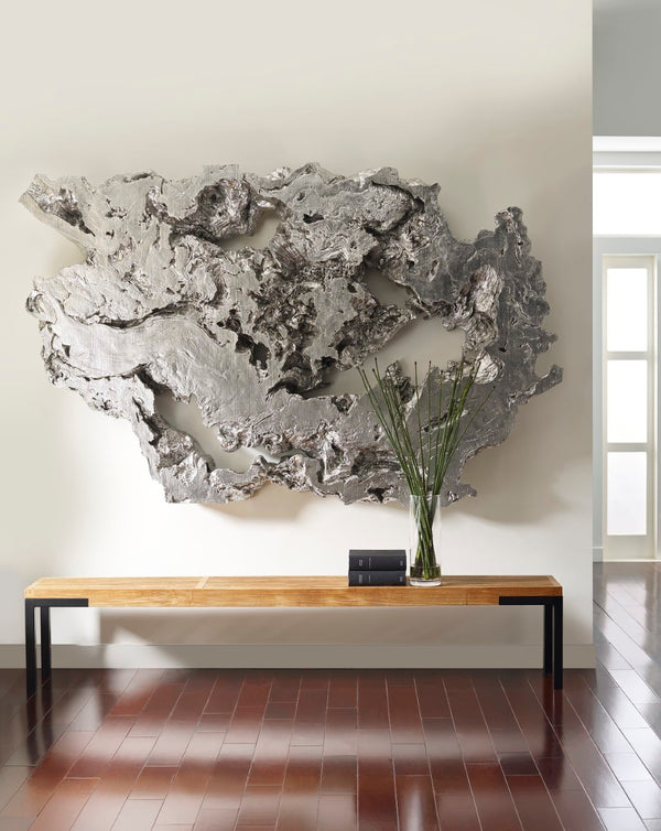 Phillips Collection Burled Root Wall Art - Modern Organic Decor with Luminous Silver Leaf Finish for Stylish Interiors Large, Silver Leaf PH83683