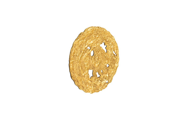 Phillips Collection Molten Wall Disc - Stunning Bright Silver Leaf Sculpture for Modern Home Décor & Gallery Walls Small, Gold Leaf PH83686