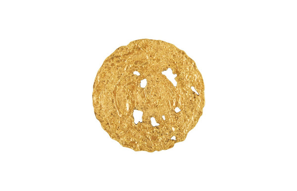 Phillips Collection Molten Wall Disc - Stunning Bright Silver Leaf Sculpture for Modern Home Décor & Gallery Walls Small, Gold Leaf PH83686