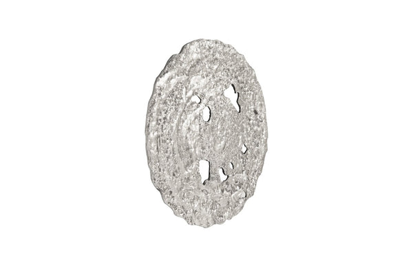 Phillips Collection Molten Wall Disc - Stunning Bright Silver Leaf Sculpture for Modern Home Décor & Gallery Walls Small, Silver Leaf PH83687