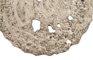 Phillips Collection Molten Wall Disc - Stunning Bright Silver Leaf Sculpture for Modern Home Décor & Gallery Walls Small, Silver Leaf PH83687