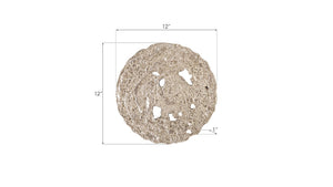Phillips Collection Molten Wall Disc - Stunning Bright Silver Leaf Sculpture for Modern Home Décor & Gallery Walls Small, Silver Leaf PH83687