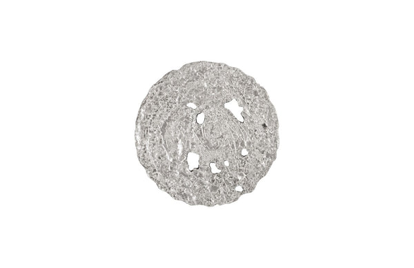 Phillips Collection Molten Wall Disc - Stunning Bright Silver Leaf Sculpture for Modern Home Décor & Gallery Walls Small, Silver Leaf PH83687