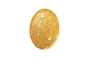 Phillips Collection Molten Wall Disc - Stunning Bright Silver Leaf Sculpture for Modern Home Décor & Gallery Walls Large, Gold Leaf PH83688