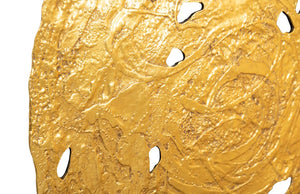 Phillips Collection Molten Wall Disc - Stunning Bright Silver Leaf Sculpture for Modern Home Décor & Gallery Walls Large, Gold Leaf PH83688