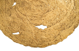 Phillips Collection Molten Wall Disc - Stunning Bright Silver Leaf Sculpture for Modern Home Décor & Gallery Walls Large, Gold Leaf PH83688