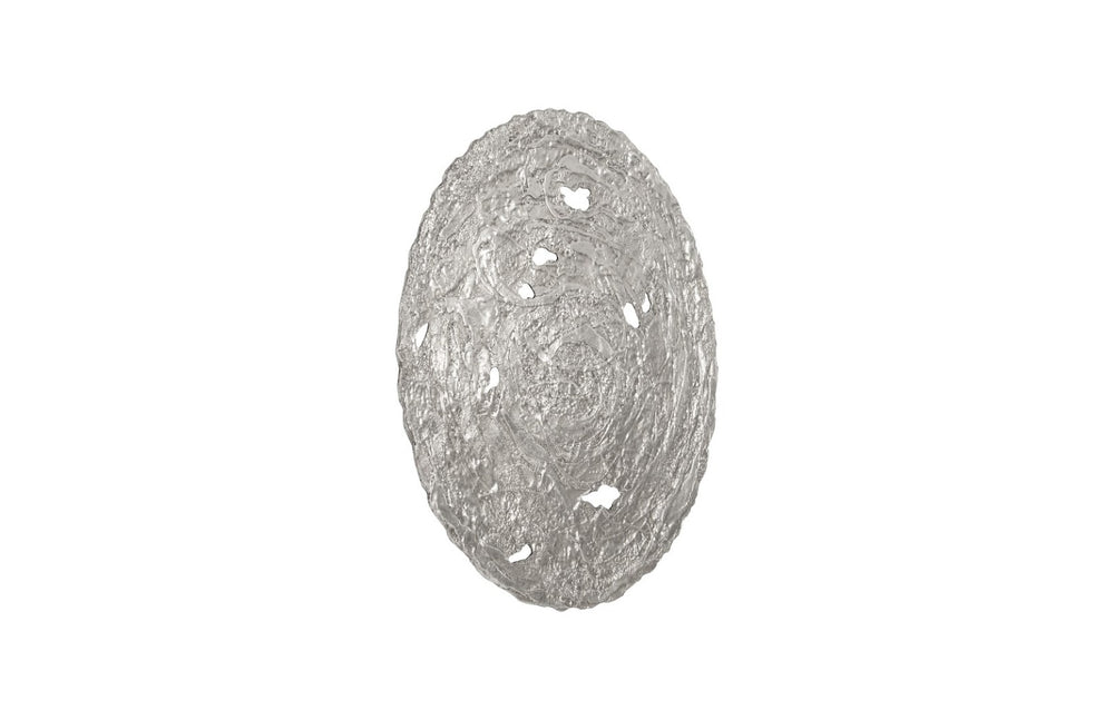 Phillips Collection Molten Wall Disc - Stunning Bright Silver Leaf Sculpture for Modern Home Décor & Gallery Walls Large, Silver Leaf PH83689