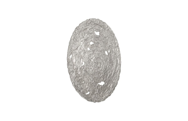 Phillips Collection Molten Wall Disc - Stunning Bright Silver Leaf Sculpture for Modern Home Décor & Gallery Walls Large, Silver Leaf PH83689