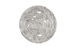 Phillips Collection Molten Wall Disc - Stunning Bright Silver Leaf Sculpture for Modern Home Décor & Gallery Walls Large, Silver Leaf PH83689