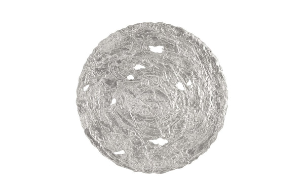 Phillips Collection Molten Wall Disc - Stunning Bright Silver Leaf Sculpture for Modern Home Décor & Gallery Walls Large, Silver Leaf PH83689