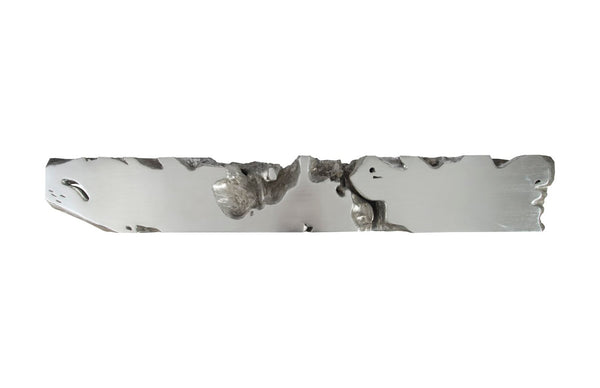 Phillips Collection Freeform Console Table - Sculptural Elegance in Hand-Applied Silver Finish for Modern Interiors Silver Leaf, Extra Large PH84330