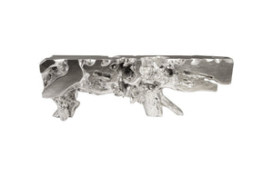 Phillips Collection Freeform Console Table - Sculptural Elegance in Hand-Applied Silver Finish for Modern Interiors Silver Leaf, Extra Large PH84330