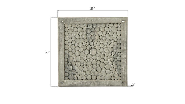 Phillips Collection Driftwood Reclaimed Wood Glass Wall Tile Handcrafted Organic Textured Artisan Panel PH84446