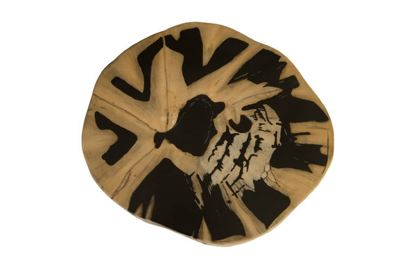 Phillips Collection Cast Petrified Wood Stool - Durable Resin Accent for Seating, Side Table & Decorative Display Pedestal PH85494