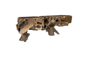 Phillips Collection Freeform Console Table - Sculptural Elegance in Hand-Applied Silver Finish for Modern Interiors Bronze, Extra Large PH85666