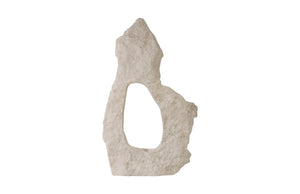 Phillips Collection Colossal Cast Stone Sculpture - Striking Modern Organic Design for Indoor and Outdoor Spaces Single Hole, Roman Stone PH87998