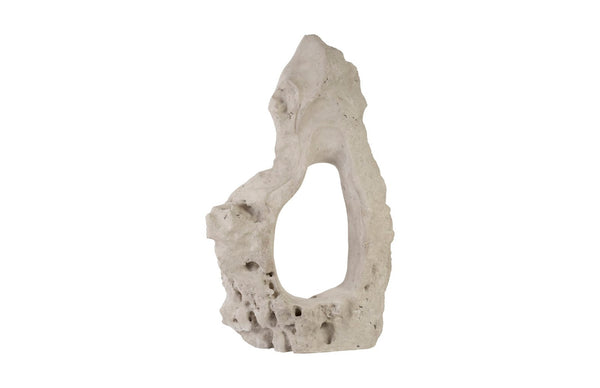 Phillips Collection Colossal Cast Stone Sculpture - Striking Modern Organic Design for Indoor and Outdoor Spaces Single Hole, Roman Stone PH87998