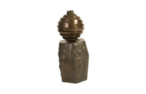 Phillips Collection Kyoto Tiered Sphere Outdoor Fountain Sculpted Resin Bronze Patina Patio Garden Accent PH89450