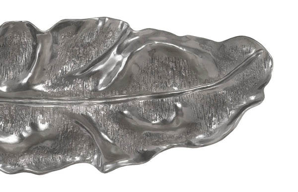 Phillips Collection Petiole Wall Leaf Art - Striking Oversized Botanical Sculpture for Luxurious Home Décor Elegance Liquid Silver, Colossal, Version A PH89572