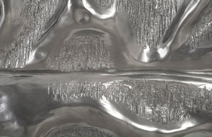 Phillips Collection Petiole Wall Leaf Art - Striking Oversized Botanical Sculpture for Luxurious Home Décor Elegance Liquid Silver, Colossal, Version A PH89572