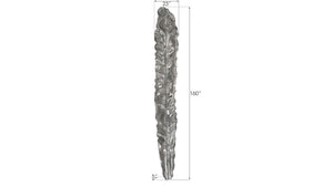 Phillips Collection Petiole Wall Leaf Art - Striking Oversized Botanical Sculpture for Luxurious Home Décor Elegance Liquid Silver, Colossal, Version A PH89572