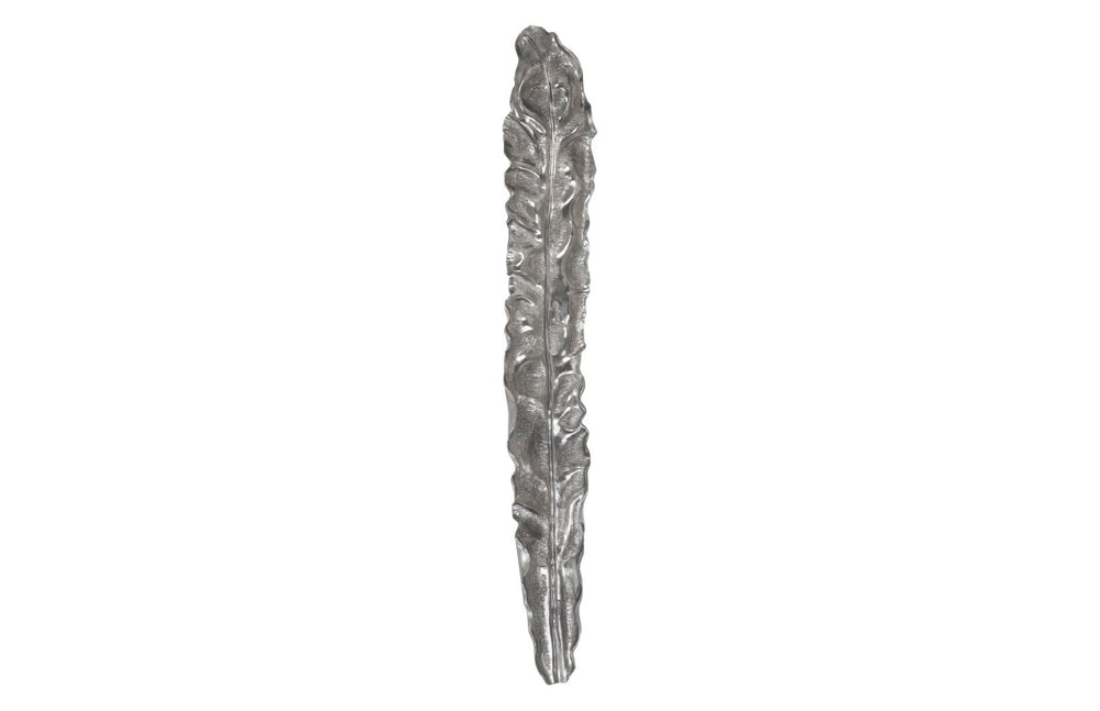 Phillips Collection Petiole Wall Leaf Art - Striking Oversized Botanical Sculpture for Luxurious Home Décor Elegance Liquid Silver, Colossal, Version A PH89572