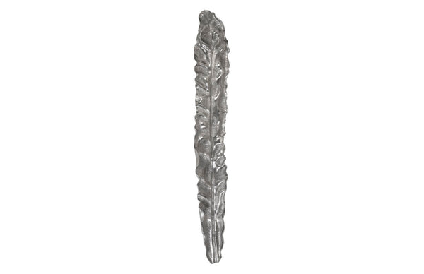 Phillips Collection Petiole Wall Leaf Art - Striking Oversized Botanical Sculpture for Luxurious Home Décor Elegance Liquid Silver, Colossal, Version A PH89572