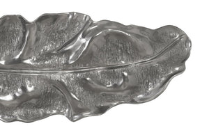 Phillips Collection Petiole Oversized Leaf Wall Sculpture with Hand Applied Silver Finish for Tall Spaces Version A PH89572