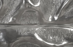 Phillips Collection Petiole Oversized Leaf Wall Sculpture with Hand Applied Silver Finish for Tall Spaces Version A PH89572