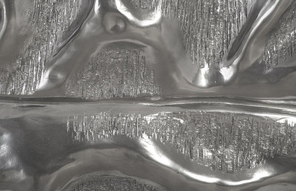 Phillips Collection Petiole Oversized Leaf Wall Sculpture with Hand Applied Silver Finish for Tall Spaces Version A PH89572