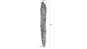 Phillips Collection Petiole Oversized Leaf Wall Sculpture with Hand Applied Silver Finish for Tall Spaces Version A PH89572