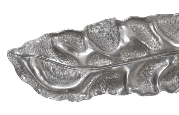 Phillips Collection Petiole Wall Leaf Art - Striking Oversized Botanical Sculpture for Luxurious Home Décor Elegance Liquid Silver, Colossal, Version B PH89573