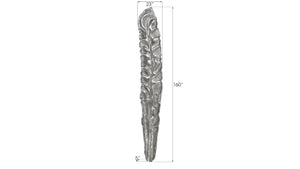 Phillips Collection Petiole Wall Leaf Art - Striking Oversized Botanical Sculpture for Luxurious Home Décor Elegance Liquid Silver, Colossal, Version B PH89573
