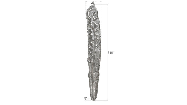 Phillips Collection Petiole Wall Leaf Art - Striking Oversized Botanical Sculpture for Luxurious Home Décor Elegance Liquid Silver, Colossal, Version B PH89573