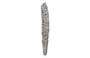 Phillips Collection Petiole Oversized Leaf Wall Sculpture with Hand Applied Silver Finish for Tall Spaces Version B PH89573