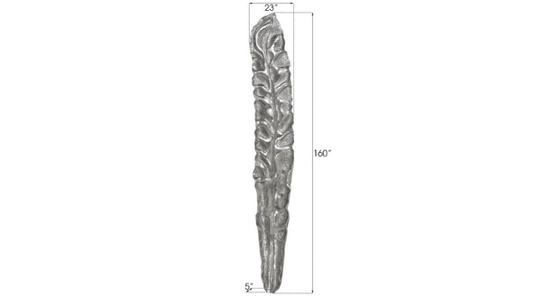 Phillips Collection Petiole Oversized Leaf Wall Sculpture with Hand Applied Silver Finish for Tall Spaces Version B PH89573
