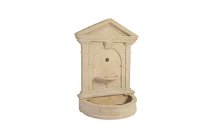 Phillips Collection Florentine Arched Wall Fountain Resin Roman Stone Finish Outdoor Garden Spout Basin PH89726