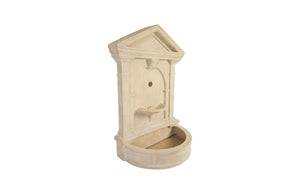 Phillips Collection Florentine Arched Wall Fountain Resin Roman Stone Finish Outdoor Garden Spout Basin PH89726