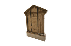 Phillips Collection Florentine Arched Wall Fountain Resin Roman Stone Finish Outdoor Garden Spout Basin PH89726