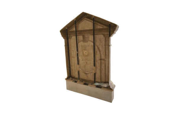 Phillips Collection Florentine Arched Wall Fountain Resin Roman Stone Finish Outdoor Garden Spout Basin PH89726