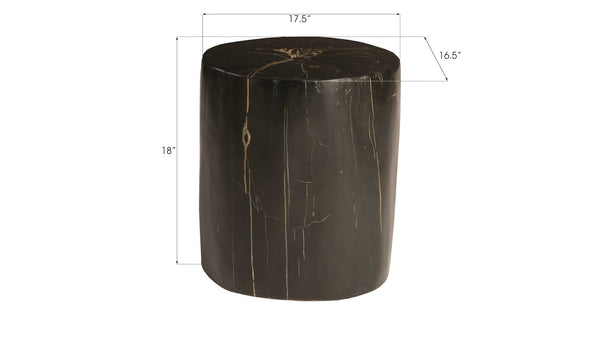 Phillips Collection Cast Petrified Wood Stool - Handcrafted Resin Accent for Modern Rustic Decor & Versatile Use PH89728
