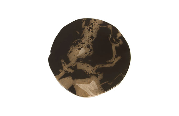 Phillips Collection Cast Petrified Wood Stool - Hand-Painted Resin Accent for Modern Organic Decor, Durable & Versatile PH89729