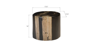 Phillips Collection Cast Petrified Wood Stool - Hand-Painted Resin Accent for Modern Organic Decor, Durable & Versatile PH89729