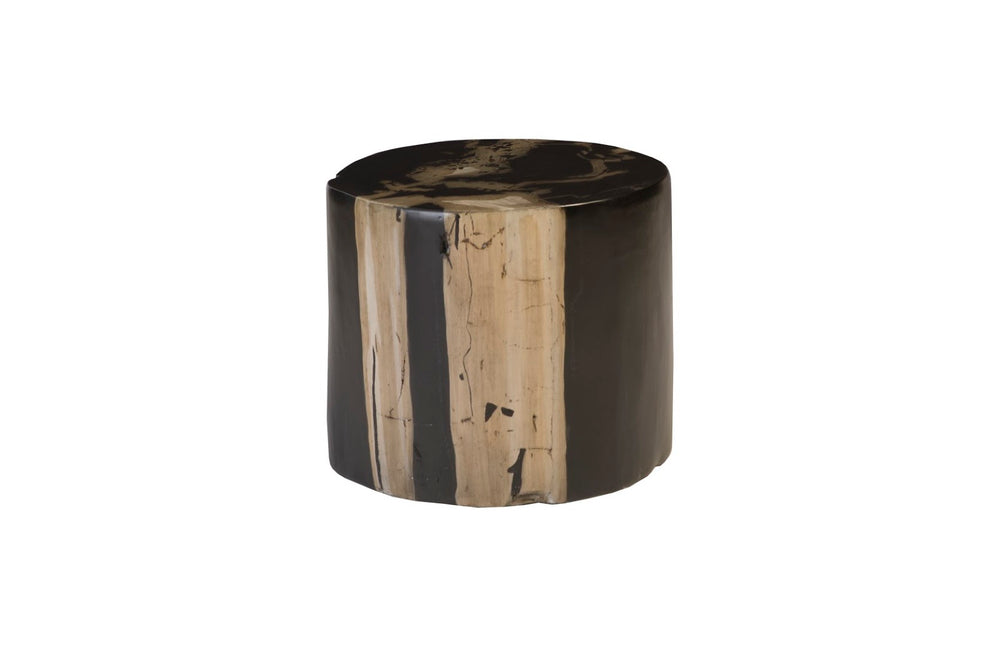 Phillips Collection Cast Petrified Wood Stool - Hand-Painted Resin Accent for Modern Organic Decor, Durable & Versatile PH89729
